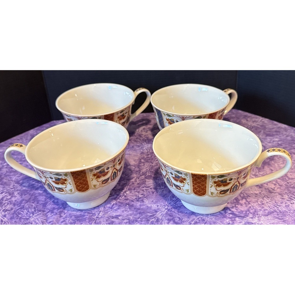 Queens Imari‎ Tea Cups Cup Set Of 4 India 3 Inch